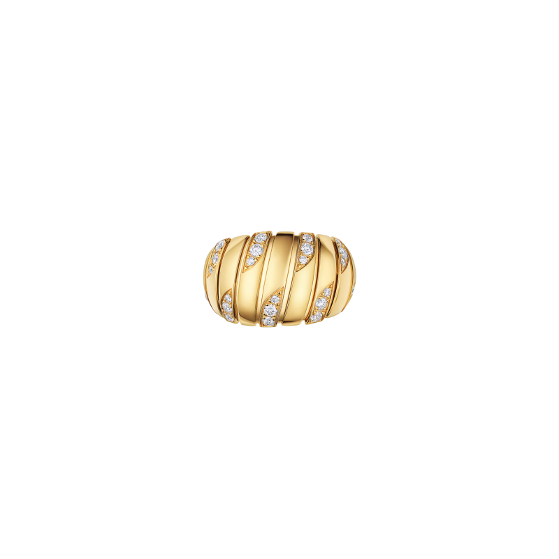 Bulgari | ANELLO BVLGARI TUBOGAS IN ORO GIALLO E DIAMANTI - AN860574 (3)