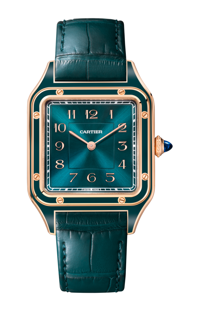 Cartier | SANTOS-DUMONT, MODELLO GRANDE, ORO ROSA, MANUALE - WGSA0098 (1)