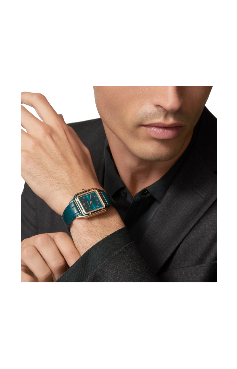 Cartier | SANTOS-DUMONT, MODELLO GRANDE, ORO ROSA, MANUALE - WGSA0098 (7)