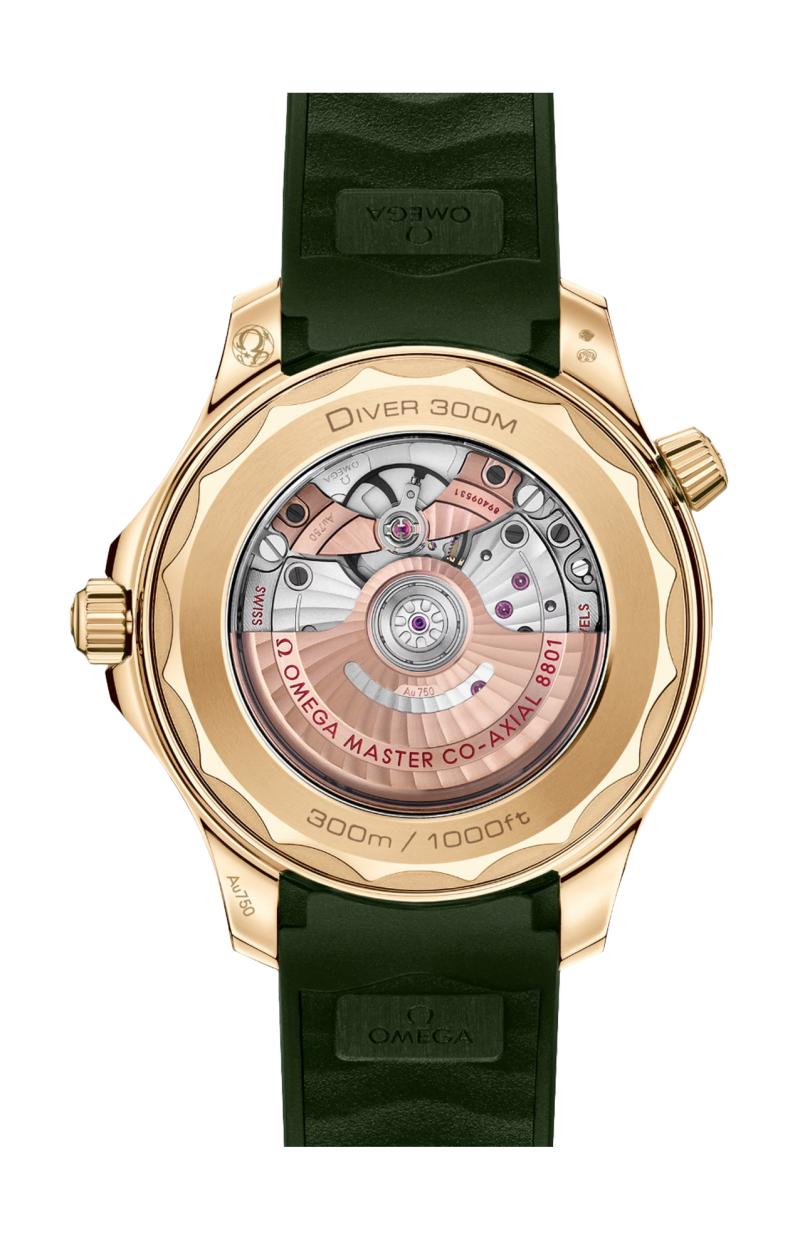 Omega | SEAMASTER DIVER 300M 42 MM, ORO MOONSHINE&trade; SU CAUCCI&Ugrave; - 210.62.42.20.10.001 (2)