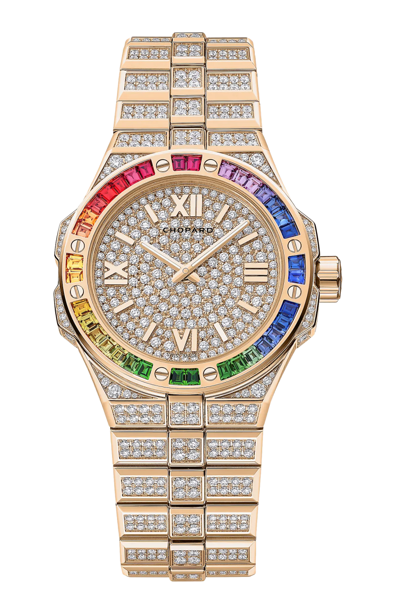 Chopard | ALPINE EAGLE 33 FROZEN 33 MM, AUTOMATICO, ORO ROSA ETICO, DIAMANTI, ZAFFIRI - 295384 (1)