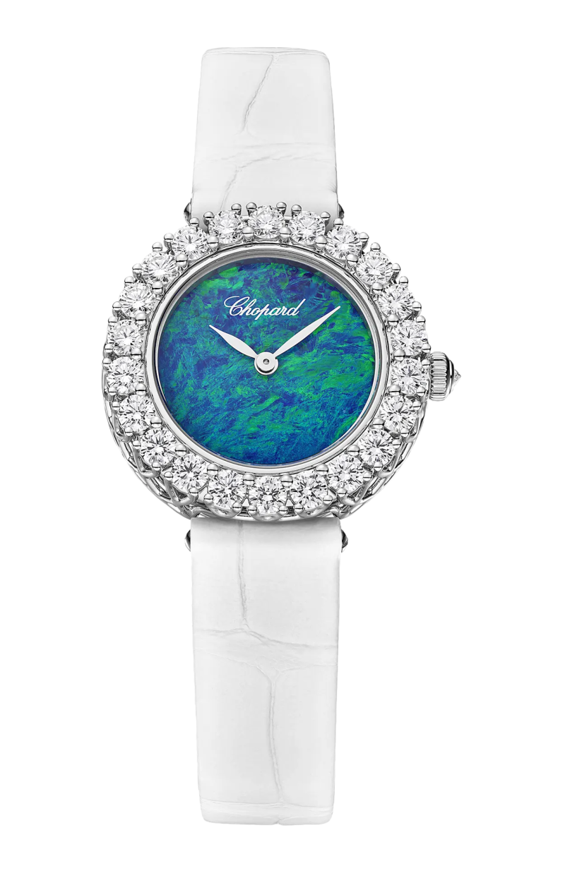 Chopard | L'HEURE DU DIAMANT ROUND 26 MM, MANUALE, ORO ETICO BIANCO, DIAMANTI - 13A178 (1)