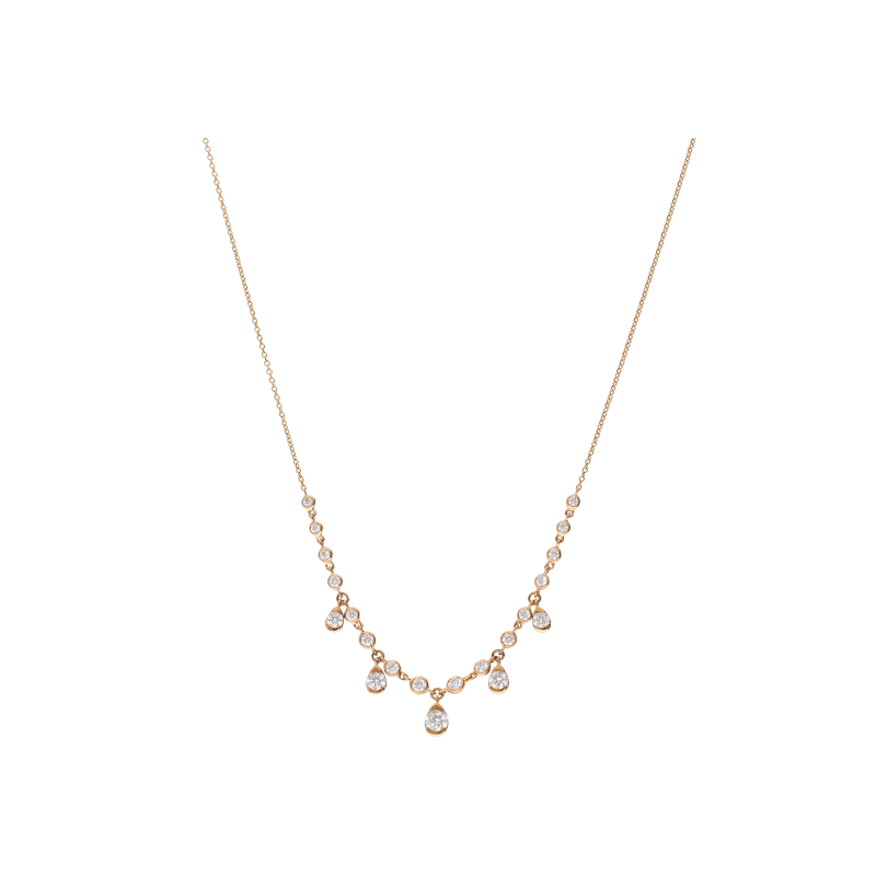 Bartorelli Italian Jewels | COLLANA IN ORO ROSA E DIAMANTI BIANCHI - 370-XN6549 (1)
