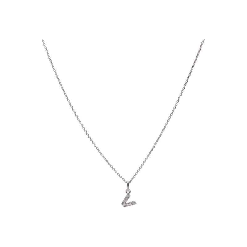 Bartorelli Italian Jewels | GIROCOLLO IN ORO BIANCO CON LETTERA 