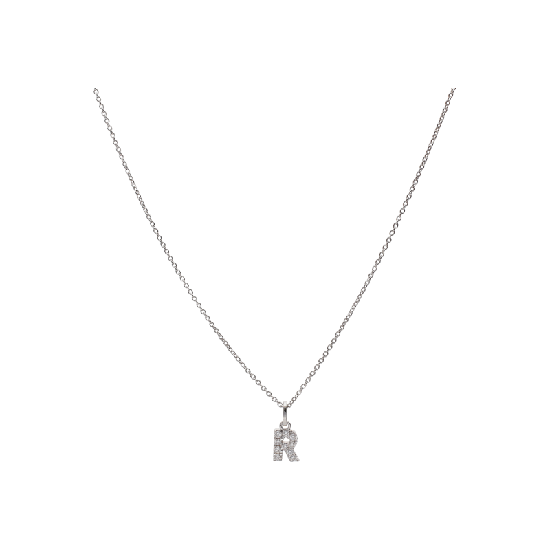 Bartorelli Italian Jewels | COLLANA IN ORO BIANCO CON LETTERA 