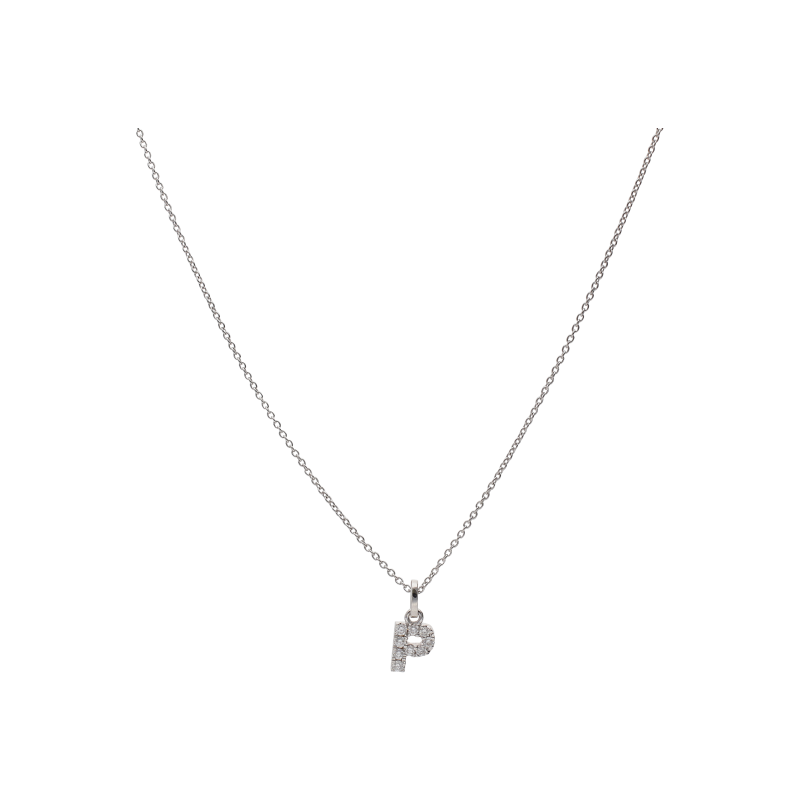 Bartorelli Italian Jewels | COLLANA IN ORO BIANCO CON LETTERA 