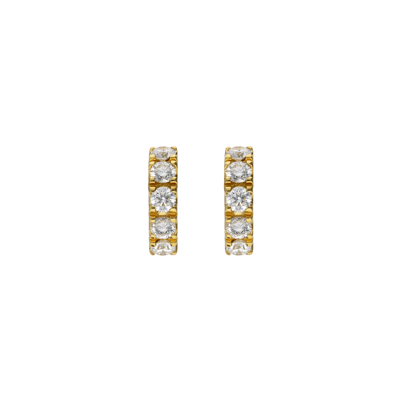 Bartorelli Italian Jewels | ORECCHINI CERCHIO IN ORO GIALLO E DIAMANTI - 058-337G-117 (1)