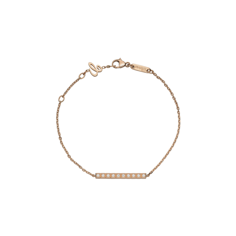 Chopard | CHOPARD - BRACCIALE ICE CUBE, ORO ROSA ETICO, PAV&Eacute; DI DIAMANTI - 857702 (1)