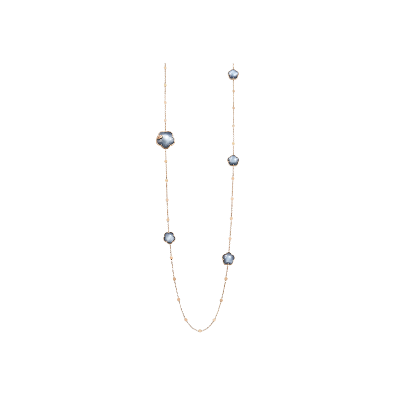 Pasquale Bruni | COLLANA SAUTOIR TON JOLI LUNAIRE IN ORO ROSA CON GEMMA BLU NOTTE E DIAMANTI - 16677R (1)