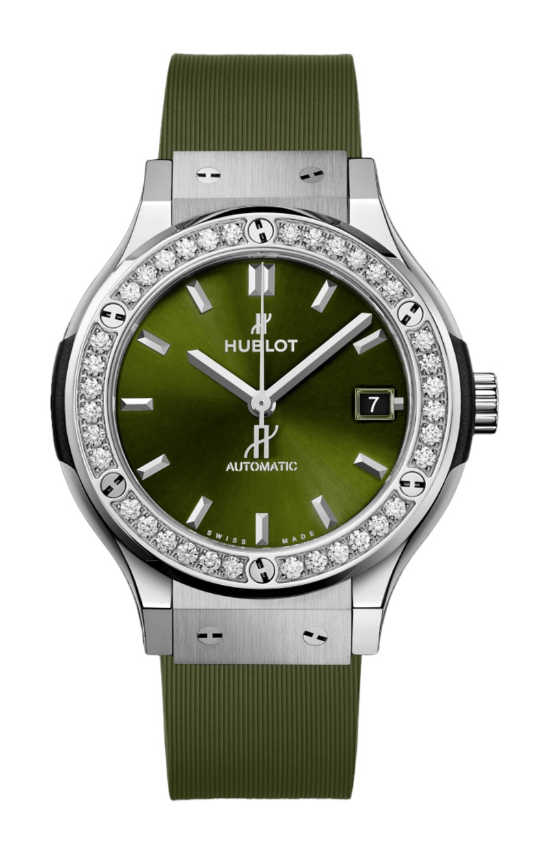 Hublot | CLASSIC FUSION TITANIUM GREEN DIAMONDS 38 MM - 565.NX.8970.RX.1204 (1)
