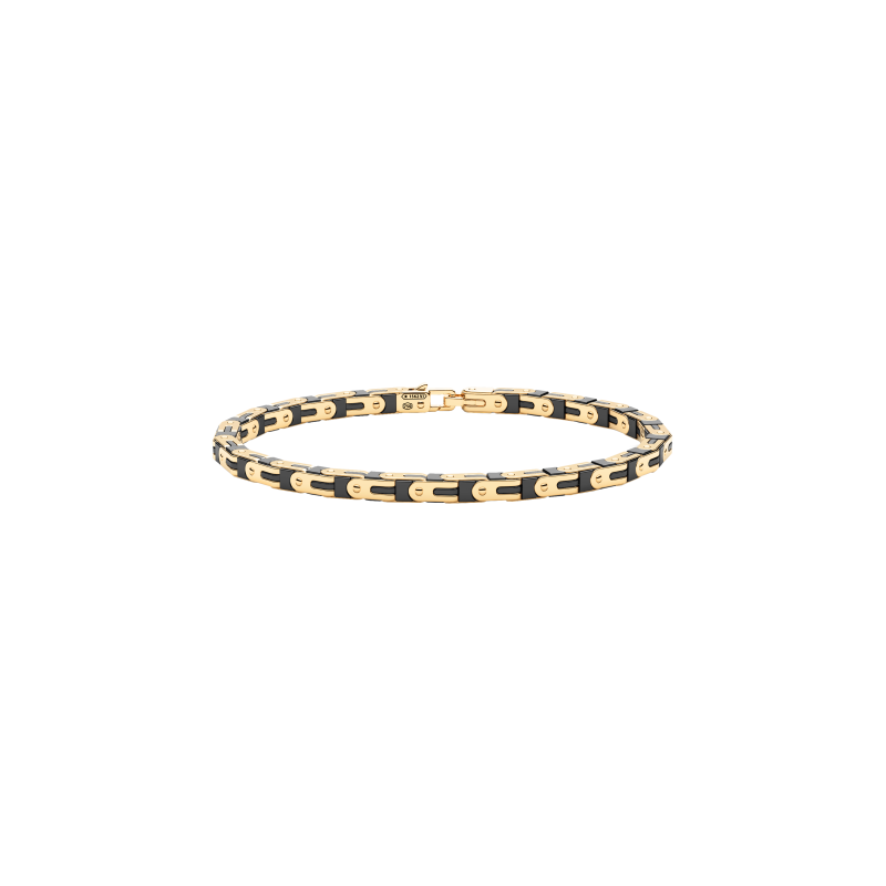 Zancan | BRACCIALE ZANCAN IN ORO 18 KT E CERAMICA NERA - KB062G-N (1)