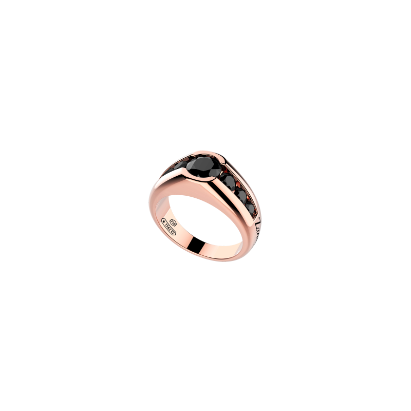 Zancan | ANELLO ZANCAN IN ORO 18KT CON DIAMANTI NERI - EA303R (1)