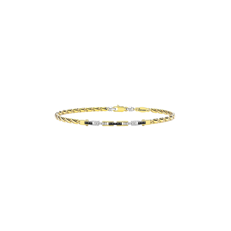 Zancan | BRACCIALE ZANCAN IN ORO GIALLO 18KT CON DIAMANTI BIANCHI E DIAMANTI NERI - UB127GB (1)