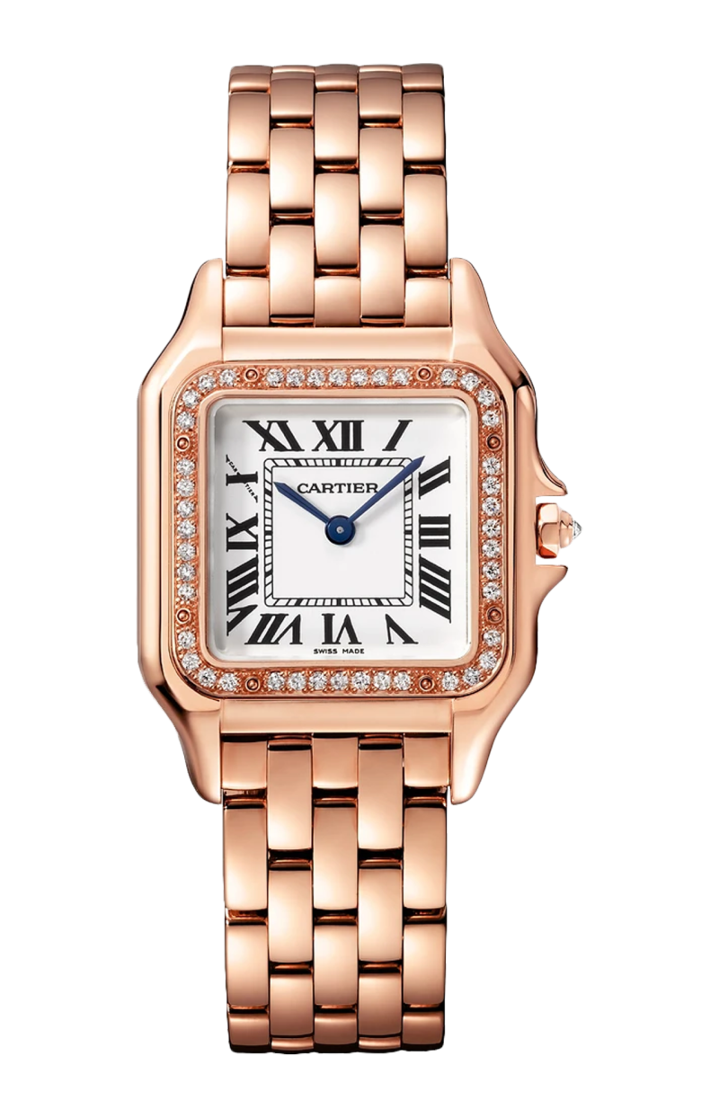 Cartier | PANTH&Egrave;RE DE CARTIER  MODELLO MEDIO, ORO ROSA, DIAMANTI, QUARZO - WJPN0088 (1)