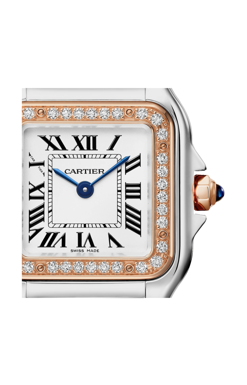 Cartier | PANTH&Egrave;RE DE CARTIER MODELLO PICCOLO, ORO ROSA, ACCIAIO E DIAMANTI, QUARZO - W3PN0014 (5)