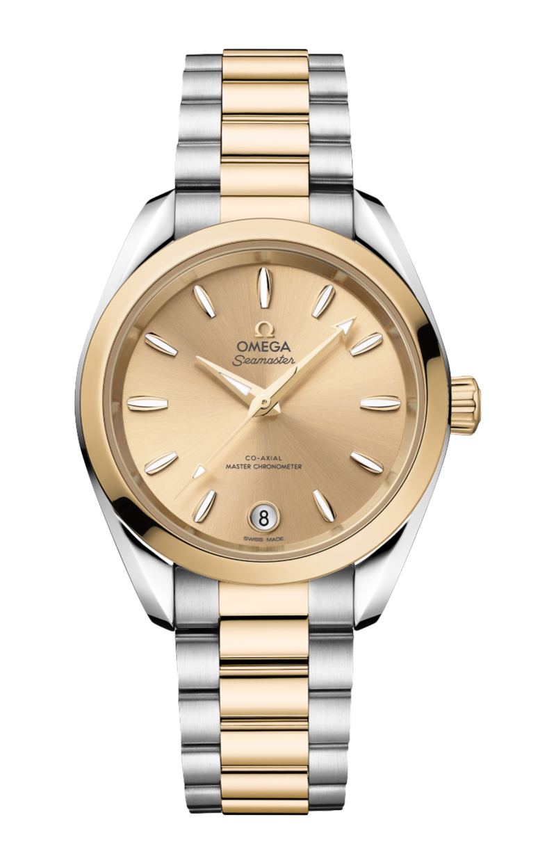 Omega | SEAMASTER AQUA TERRA SHADES 34 MM, ACCIAIO-ORO MOONSHINE&trade; SU ACCIAIO-ORO MOONSHINE&trade; - 220.20.34.20.08.001 (1)