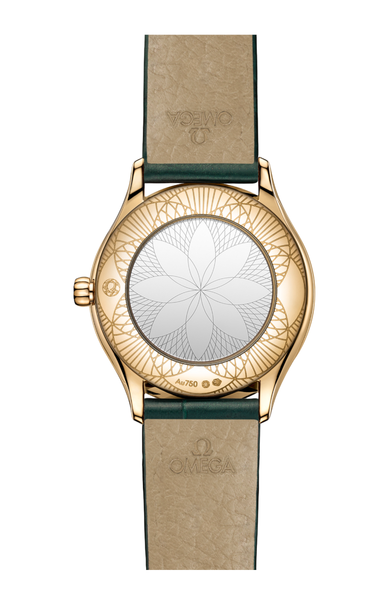 Omega | DE VILLE MINI TR&Eacute;SOR 26 MM, ORO MOONSHINE&trade; SU ALLIGATORE - 428.58.26.60.99.002 (2)