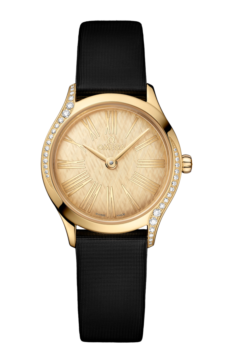 Omega | DE VILLE MINI TR&Eacute;SOR 26 MM, ORO MOONSHINE&trade; SU TESSUTO - 428.57.26.60.99.001 (1)