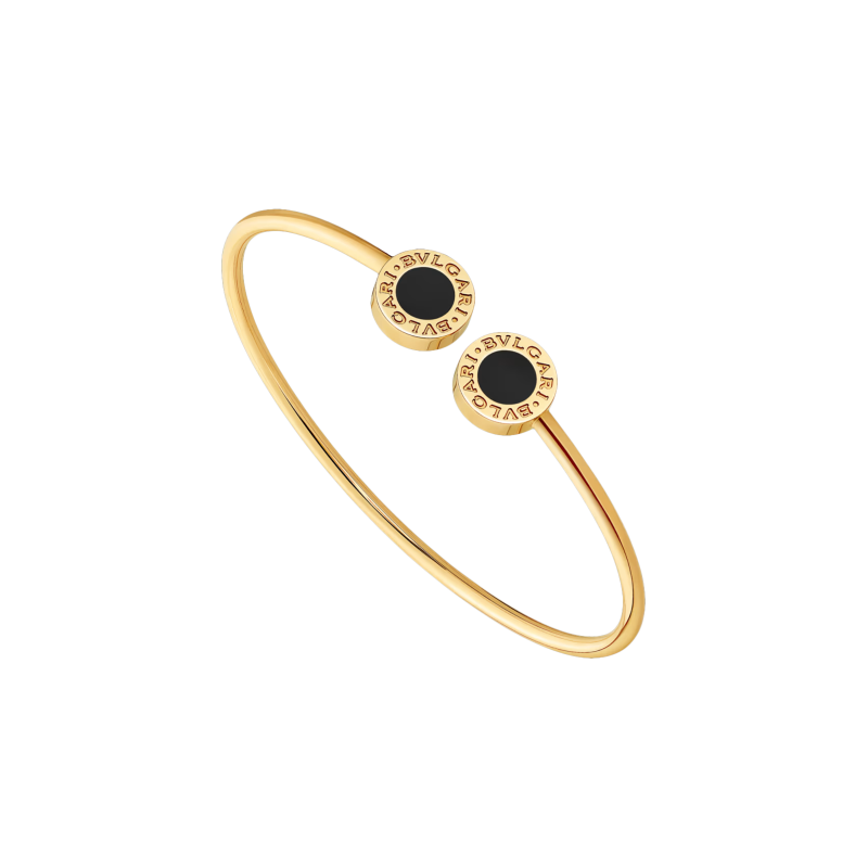Bulgari | BRACCIALE BVLGARI BVLGARI IN ORO GIALLO CON ELEMENTI IN ONICE - BR860572 (1)