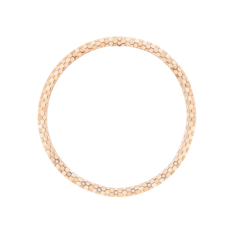 Chaumet | CHAUMET - COLLANA BEE DE CHAUMET IN ORO ROSA CON PAV&Eacute; DI DIAMANTI - 085514 (2)