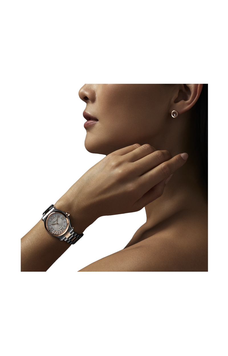 Chopard | HAPPY SPORT 33 MM, AUTOMATICO, ORO ROSA ETICO, LUCENT STEEL&trade;, DIAMANTI - 278608 (5)