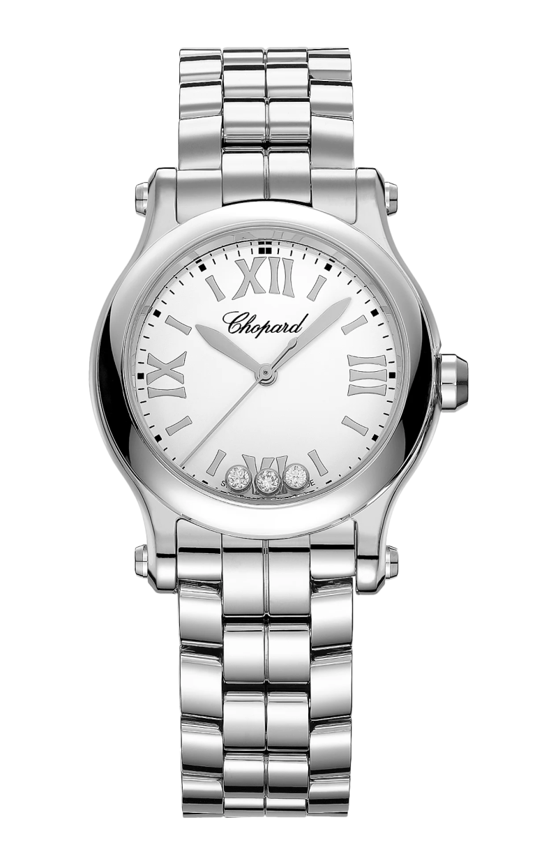 Chopard | HAPPY SPORT 30 MM, QUARZO, LUCENT STEEL&trade;, DIAMANTI - 278590 (1)