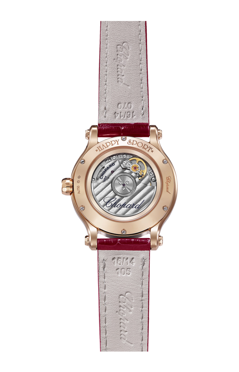 Chopard | HAPPY SPORT 33 MM, AUTOMATICO, ORO ETICO ROSA, DIAMANTI, RUBINI - 275378 (2)