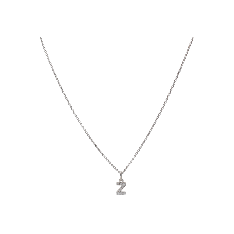 Bartorelli Italian Jewels | GIROCOLLO IN ORO BIANCO CON PENDENTE LETTERA 