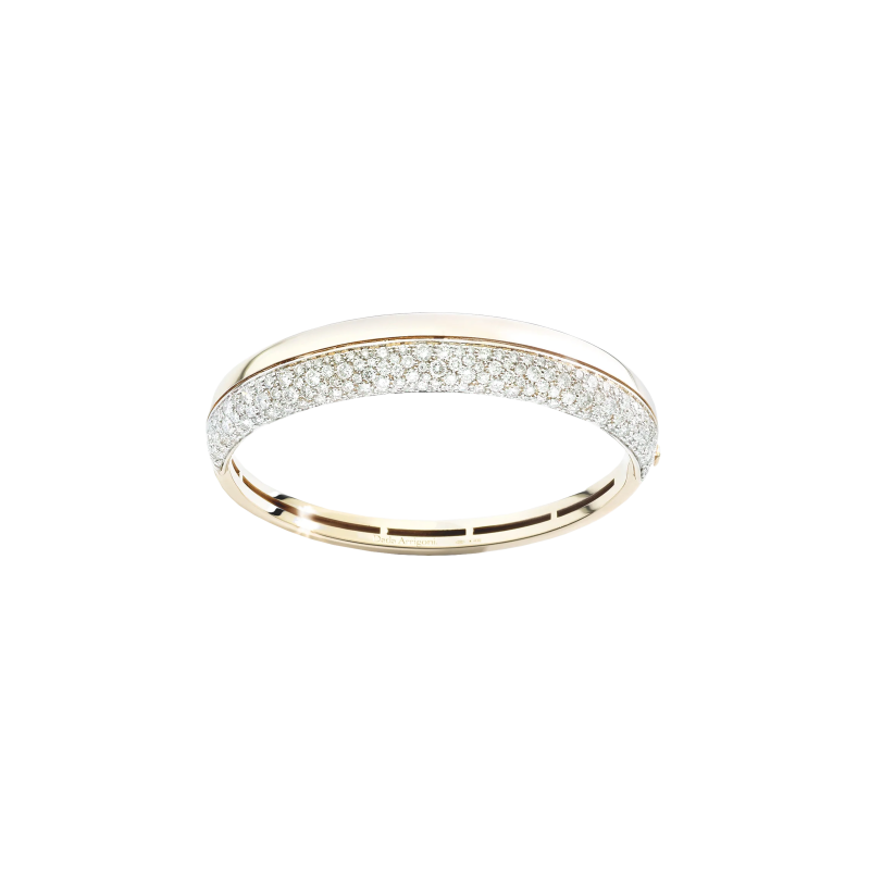 Dada Arrigoni | BRACCIALE TEGOLA IN ORO PALE YELLOW E DEMI PAV&Eacute; DI DIAMANTI - DTG02BRPYDI (1)