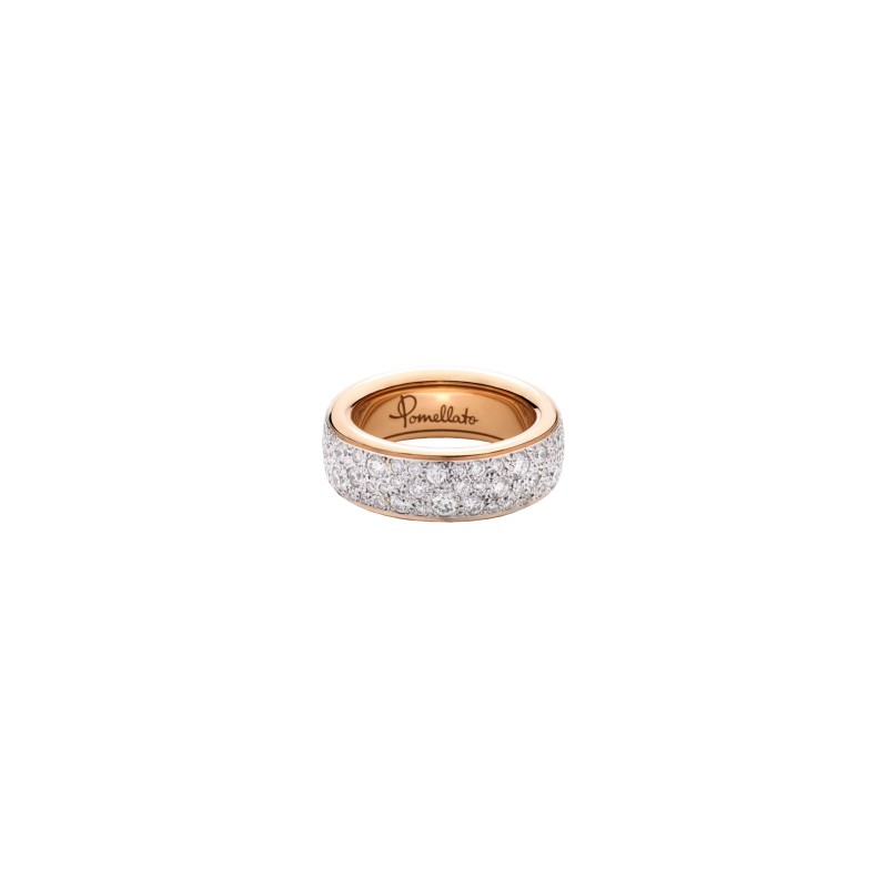 Pomellato | ANELLO ICONICA SLIM IN ORO ROSA E PAV&Eacute; DI DIAMANTI - PAC4008O7WHRDB000 (2)