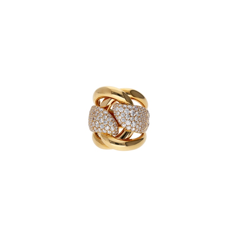 Bartorelli Italian Jewels | ANELLO INTRECCIATO IN ORO ROSA CON PAV&Eacute; DI DIAMANTI - 000-5986NS (2)