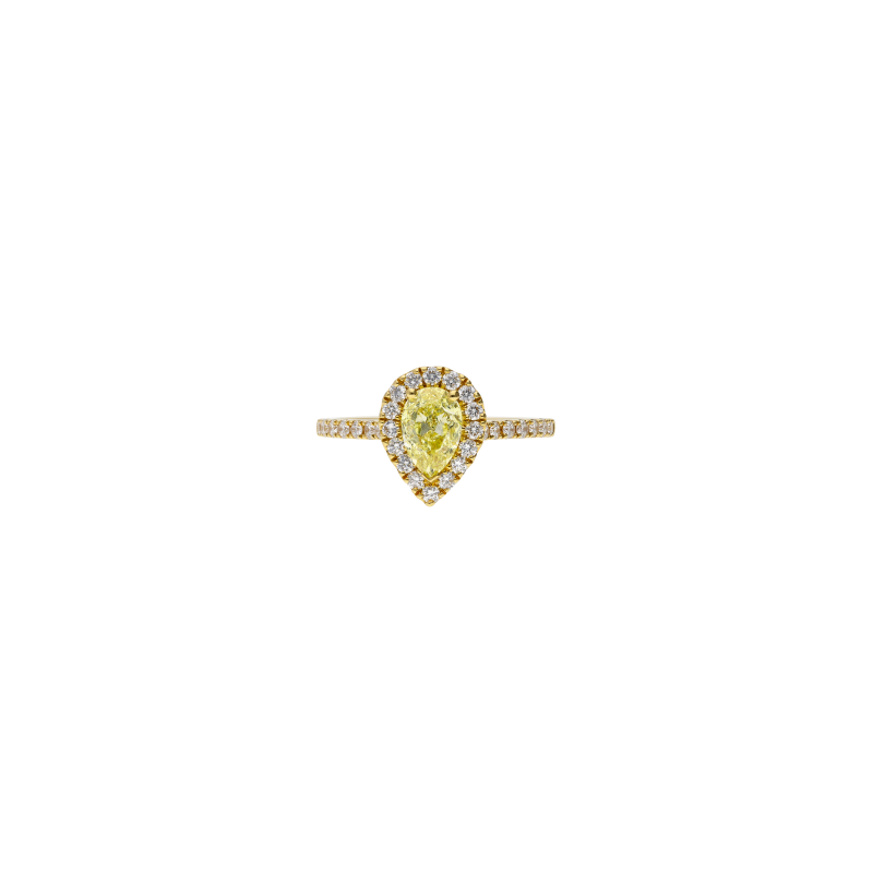 Bartorelli Italian Jewels | ANELLO IN ORO GIALLO CON DIAMANTE GOCCIA FANCY YELLOW E DEMI-PAV&Eacute; DI DIAMANTI BIANCHI - 035-VR25670 (2)
