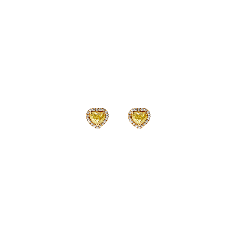 Bartorelli Italian Jewels | ORECCHINI PUNTO LUCE ORO ROSA E DIAMANTI FANCY YELLOW E DIAMANTI BIANCHI - 372-3046 (1)