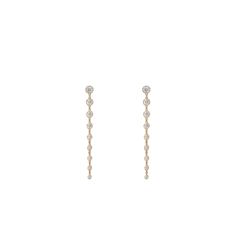 Bartorelli Italian Jewels | ORECCHINI PENDENTI IN ORO ROSA E DIAMANTI A SCALARE - GO/EG-U/A7C5 (1)