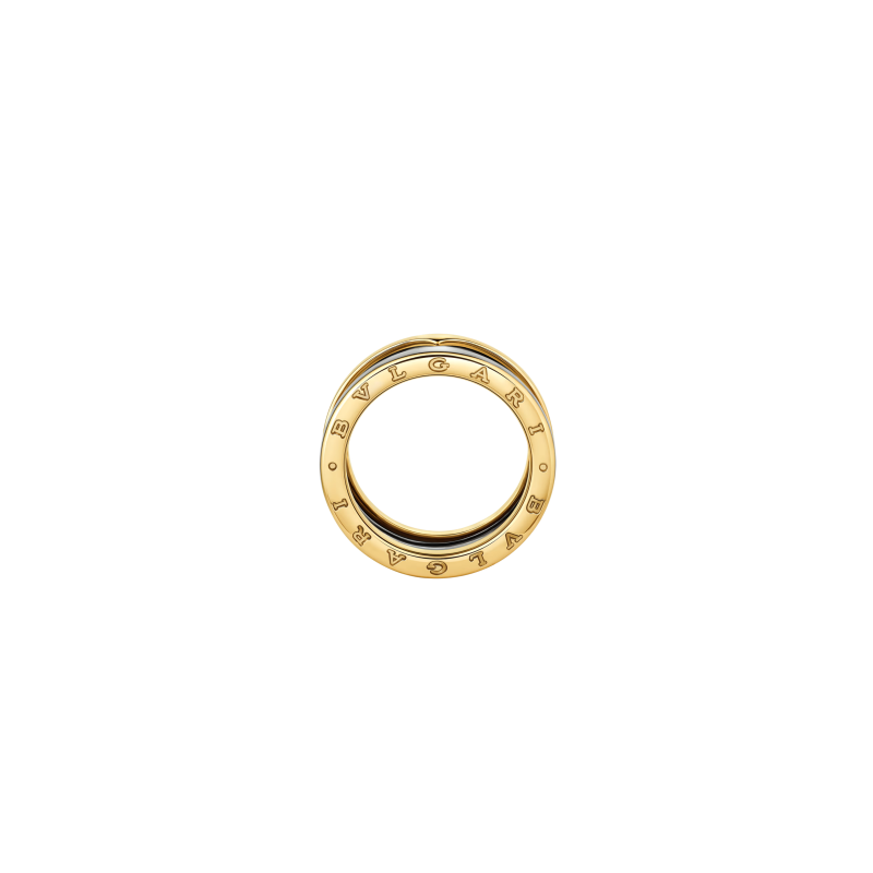 Bulgari | ANELLO B.ZERO1 A DUE FASCE GOLD & STEEL IN ORO GIALLO 18 KT E ACCIAIO - AN860829 (2)