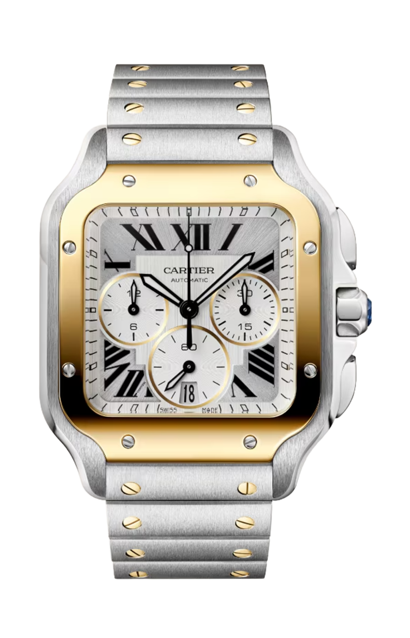 Cartier | SANTOS DE CARTIER MODELLO GRANDE, ACCIAIO, ORO GIALLO, AUTOMATICO - W2SA0035 (1)