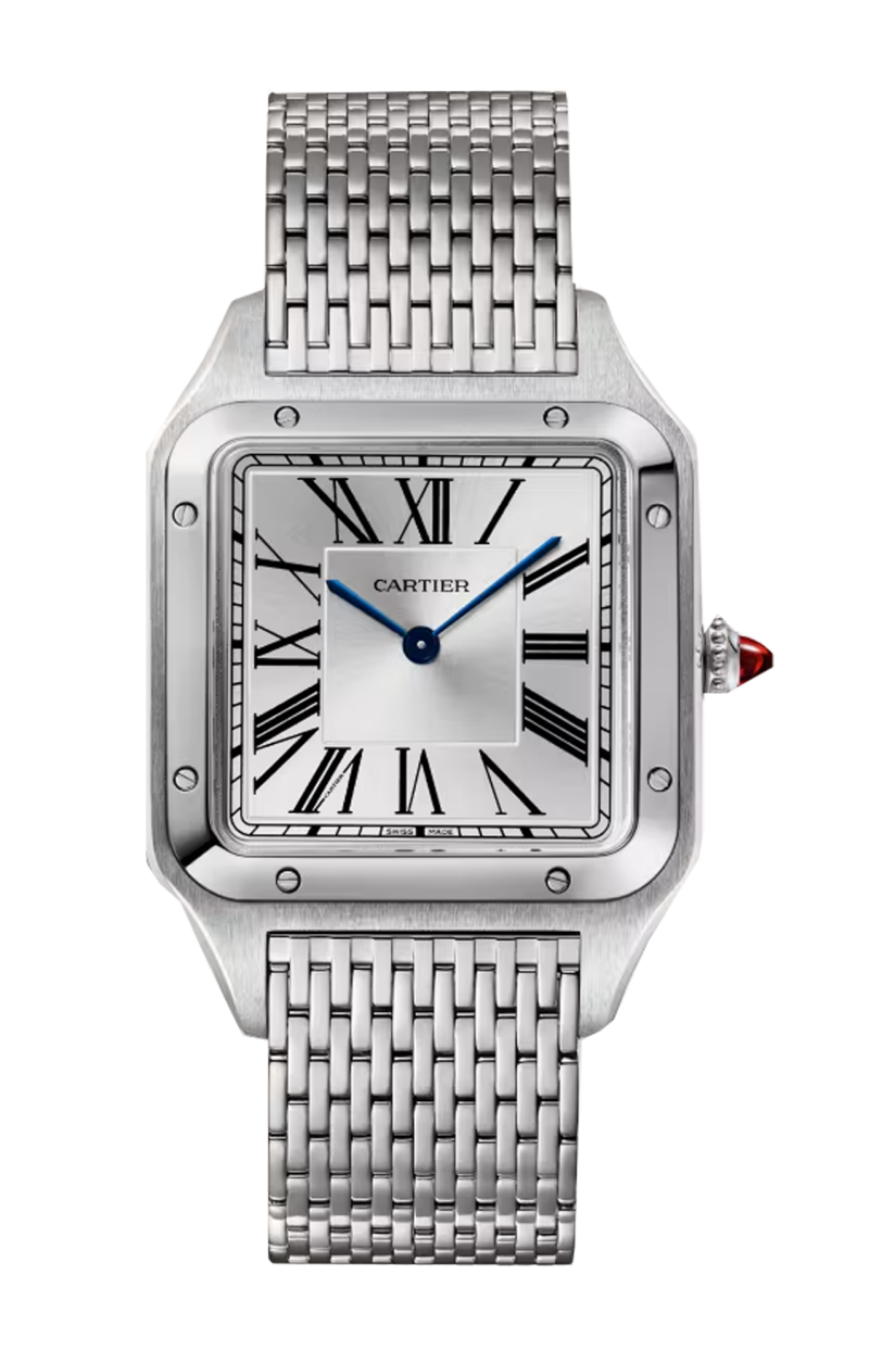 Cartier | SANTOS-DUMONT MODELLO GRANDE, PLATINO, MANUALE - WGSA0124 (1)