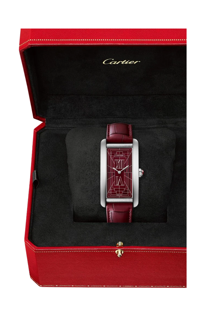 Cartier | TANK AM&Eacute;RICAINE MODELLO GRANDE, PLATINO, AUTOMATICO - WGTA0371 (6)