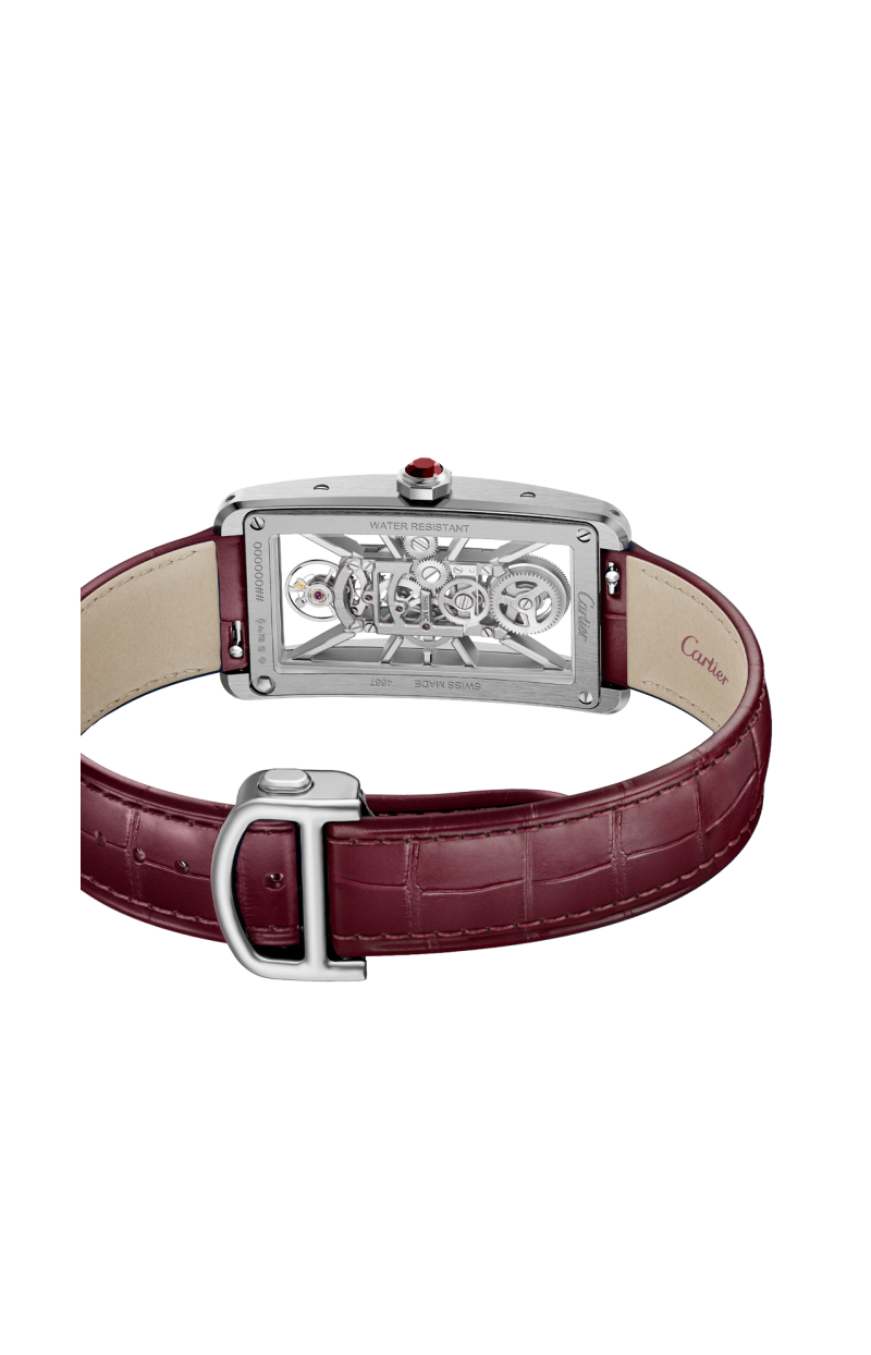 Cartier | TANK AM&Eacute;RICAINE SCHELETRATO MODELLO GRANDE, PLATINO, MANUALE - WHTA0041 (3)