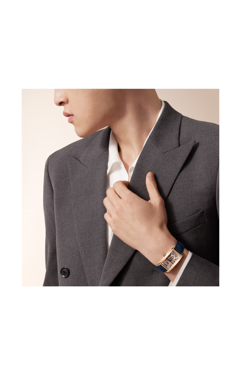 Cartier | TANK AM&Eacute;RICAINE SCHELETRATO MODELLO GRANDE, ORO ROSA, MANUALE - WHTA0040 (6)