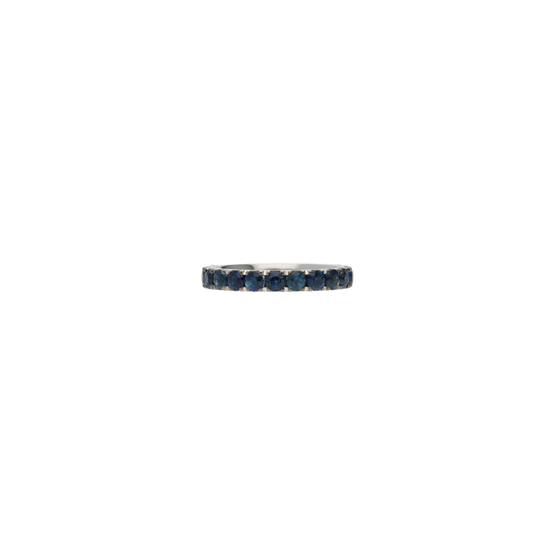 Bartorelli Italian Jewels | ANELLO VERETTA IN ORO BIANCO CON ZAFFIRI BLU - 093-R8 (2)