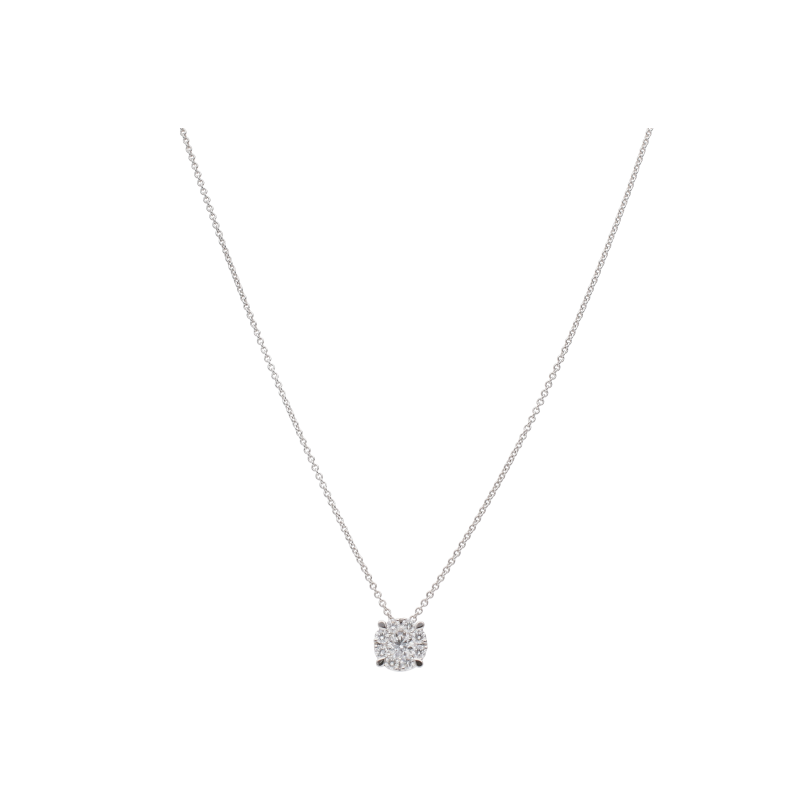 Bartorelli Italian Jewels | COLLANA GIROCOLLO PUNTO LUCE IN ORO BIANCO E DIAMANTI - 234-3822-20 (1)