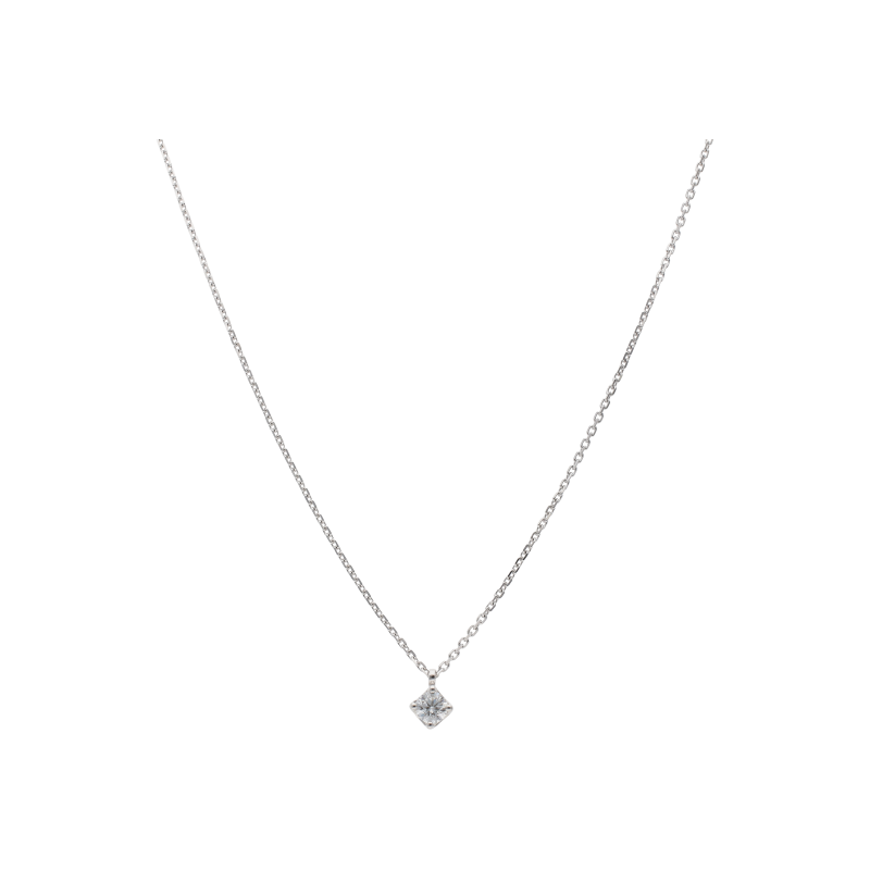Bartorelli Italian Jewels | COLLANA GIROCOLLO PUNTO LUCE A SPECCHIO IN ORO BIANCO E DIAMANTE - 318-2595-C-460 (1)
