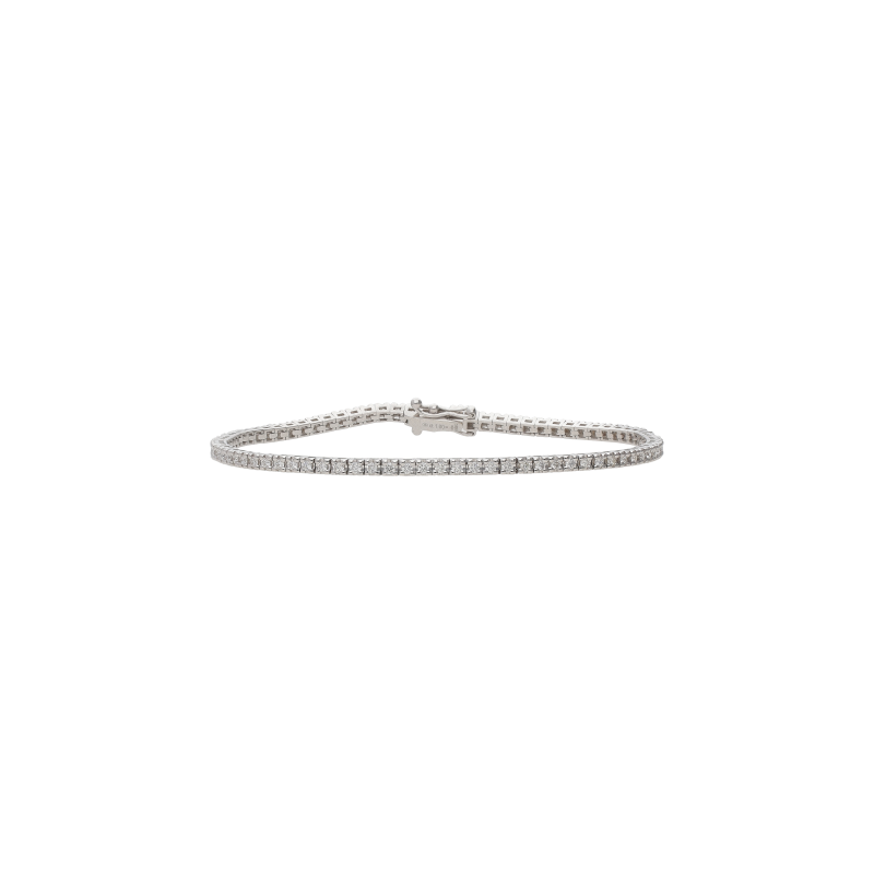 Bartorelli Italian Jewels | BRACCIALE TENNIS IN ORO BIANCO E DIAMANTI - 425-157-200 (1)