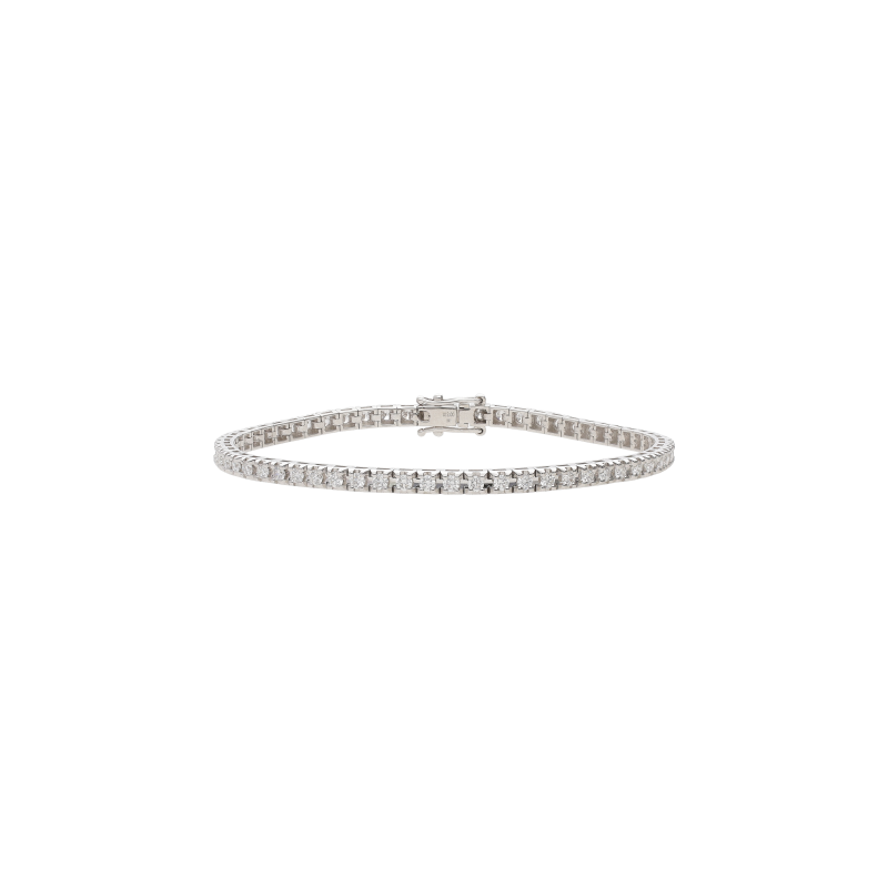 Bartorelli Italian Jewels | BRACCIALE TENNIS IN ORO BIANCO E DIAMANTI - 329-L1052-G (1)