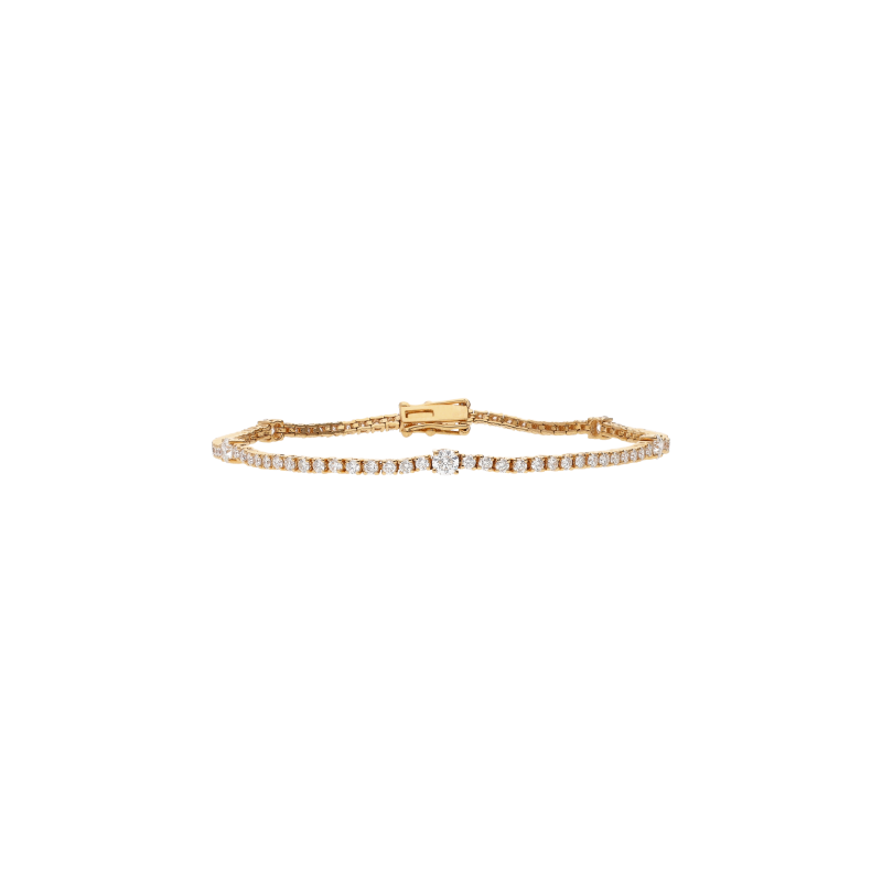 Bartorelli Italian Jewels | BRACCIALE TENNIS IN ORO ROSA E DIAMANTI ALTERNATI - 345-BL6590 (1)