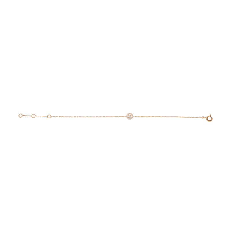 Bartorelli Italian Jewels | BRACCIALE MORBIDO IN ORO ROSA CON CERCHIETTO DI DIAMANTI E DIAMANTE CENTRALE - 370-XB3271 (1)