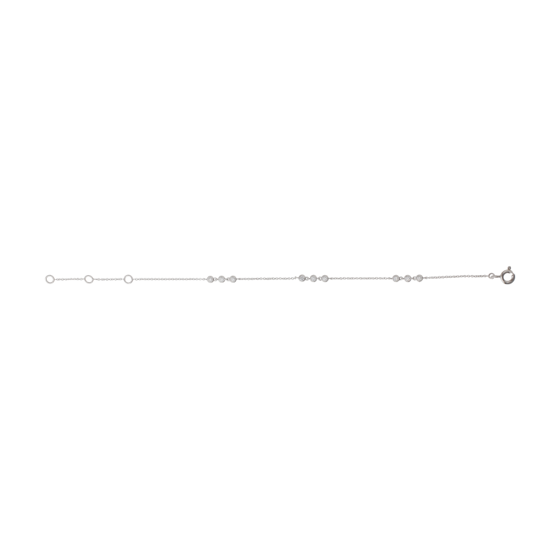 Bartorelli Italian Jewels | BRACCIALE MORBIDO IN ORO BIANCO CON 9 DIAMANTI A INTERVALLO - 370-XB4148 (1)