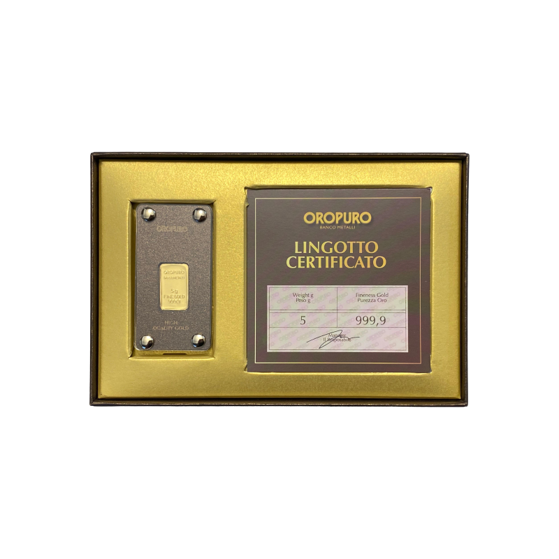 Bartorelli Italian Jewels | BLISTER 1 LINGOTTO ORO 999,9 (24 CARATI) DA 5 GR. - LGR5 (1)