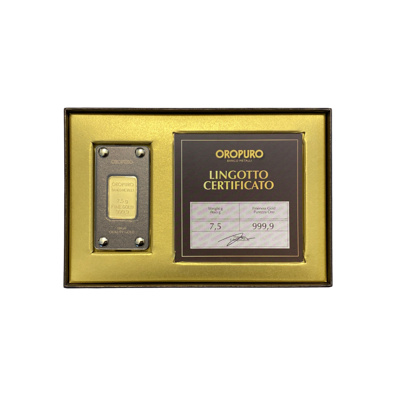 Bartorelli Italian Jewels | BLISTER 1 LINGOTTO ORO 999,9 (24 CARATI) DA 7,5 GR. - LGR75 (1)